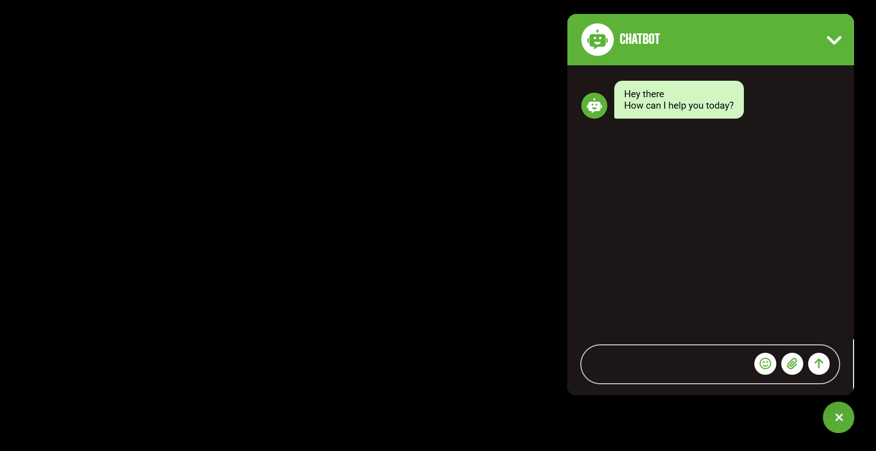 the chatbot screenshot