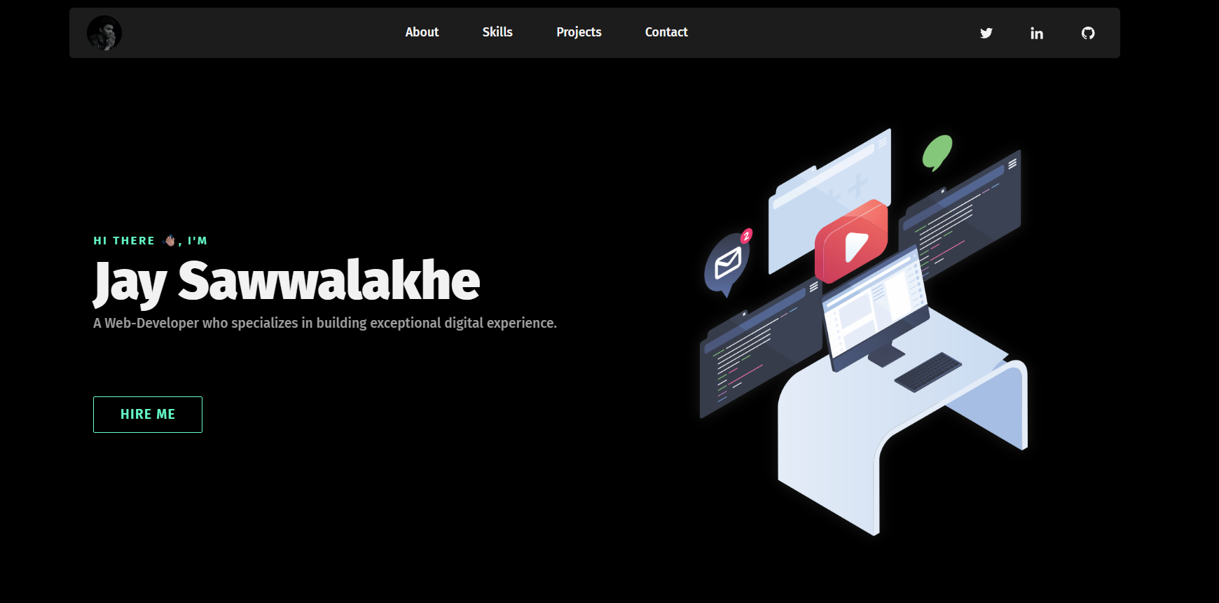 portfolio website screenshot